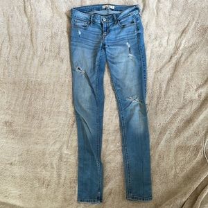 Hollister blue skinny jeans
